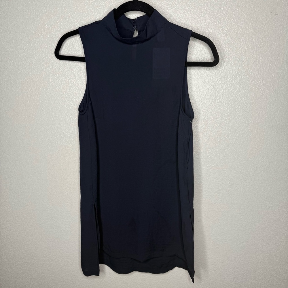 H&M Conscious Sleeveless turtleneck Navy Top